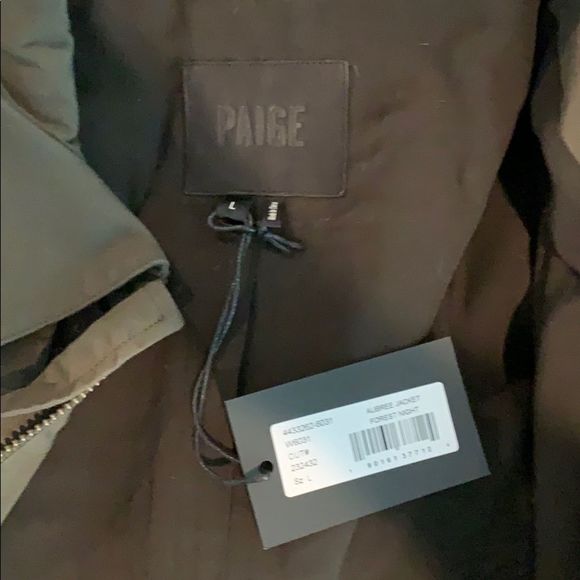 PAIGE Aubree Cropped ZIP-Front Green Jacket L NWT - Picture 11 of 11